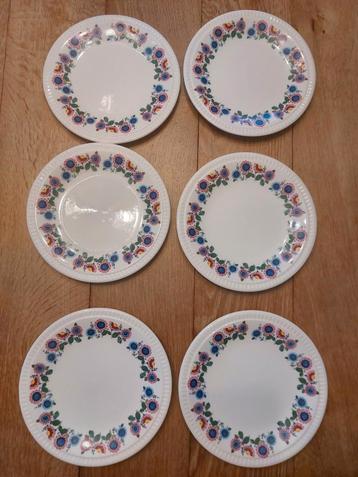 6 assiettes dessert vintage Boch Henny NO DPD