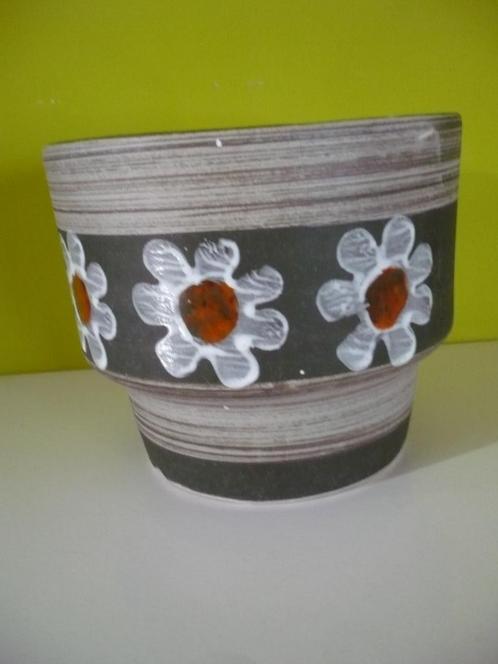 Mooie vintage cache-pot / bloempot BFP Heffen, Tuin en Terras, Bloempotten, Gebruikt, Aardewerk, Binnen, Balkon, Minder dan 40 cm