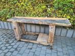 Oude werkbank, als sidetable of keukeneiland, Antiek en Kunst, Curiosa en Brocante, Ophalen