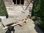 Teak ligstoelen 2 stuks., Ophalen, Zo goed als nieuw, Hout, Verstelbaar