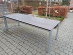 Tafel Arco, aluminium poten, houten tablet, Huis en Inrichting, Ophalen