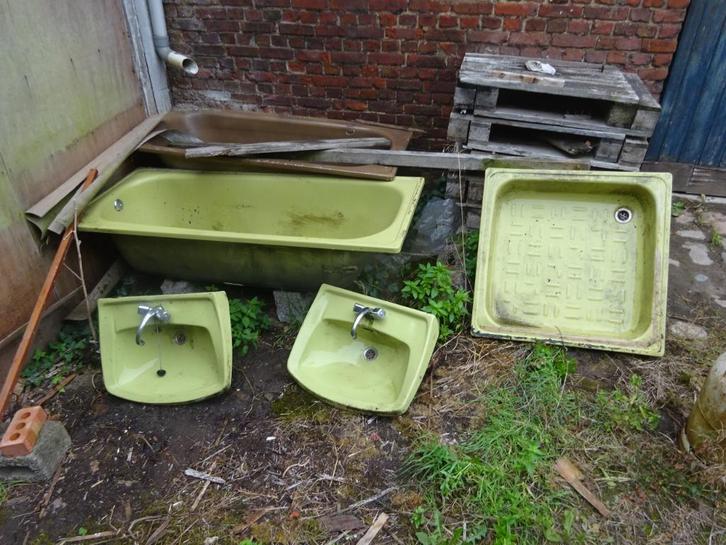 Badkamerset, Huis en Inrichting, Badkamer | Complete badkamers, Gebruikt, Met bad, Met douche, Ophalen