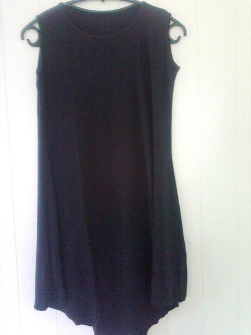 Long débardeur fluide noir évasé, Kleding | Dames, Topjes, Nieuw, Zwart, Zonder mouw, Verzenden