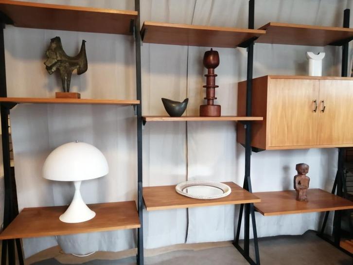 Retro jaren 60 roomdivider, wandmeubel, vintage barkast, Huis en Inrichting, Kasten | Wandmeubels, Gebruikt, 150 tot 200 cm, 200 tot 250 cm