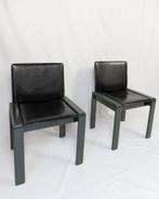 Paire de chaises vintage, Italie, années 1980, Cuir, Deux, Enlèvement, Utilisé