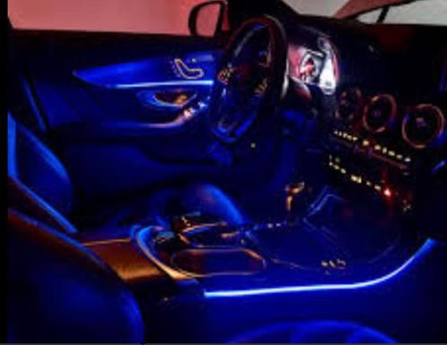 1 pièce Lumière d'ambiance bleu en plastique voiture LED intérieur