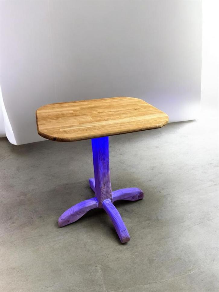 Handgemaakt bijzet tafeltje| led lampjes ingebouwd - uniek, Maison & Meubles, Tables | Tables de salon, Comme neuf, Enlèvement