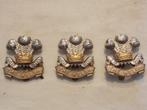 lot van 3 Engelse Cap badge the Welsh, Verzamelen, Ophalen of Verzenden, Landmacht, Embleem of Badge