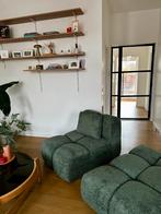 Gloednieuwe design fauteuil en poef, Huis en Inrichting, Fauteuils, Ophalen, Modulaire modern, Nieuw, 75 tot 100 cm