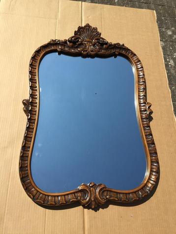 Grote antieke eiken spiegel beschikbaar voor biedingen