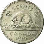 Canada Koningin Elizabeth II (1953 - 2023) 5 cents 1982, Postzegels en Munten, Ophalen of Verzenden, Noord-Amerika