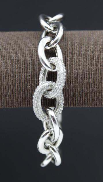 Naiomy Schakelarmband gerhodineerd 925 zilver 20 cm beschikbaar voor biedingen