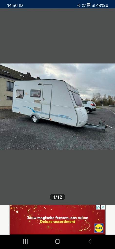 Trekcaravan carvaliere 425 silver, Caravans en Kamperen, Caravans, Particulier, Ophalen