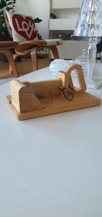 Worstsnijder van houten plank en RVS mes, Ophalen of Verzenden, Nieuw