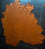 Groot stuk echt rundleder – bruin – volnerf – ca. 2,5 m², Bruin, 200 cm of meer, Ophalen of Verzenden, Zo goed als nieuw