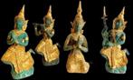 Brons Messing Verguld Set Beelden Thailand Boeddha Antiek, Envoi