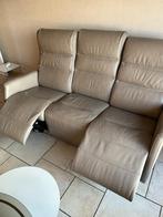 Lederen relax zetels, Huis en Inrichting, Ophalen, Leer, Zo goed als nieuw, Rechte bank