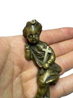 Statuette en Bronze - Christ Enfant Porté, Enlèvement ou Envoi