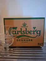 Bierglazen Carlsberg 6 stuks, Huis en Inrichting, Keuken | Servies, Ophalen