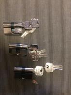 Deurslot cilinders, nieuwe korte profielcilinder 22 /22mm, Ophalen, Gebruikt, Koper of Messing, Slot