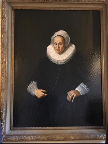 Prachtig groot schilderij 143x111in mooie kader goud.  beschikbaar voor biedingen