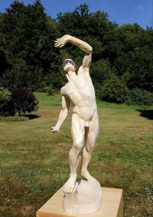 Prachtig gipsstuk „The Fighting Flayer”, Antiek en Kunst, Kunst | Overige Kunst, Ophalen