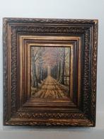 Antiek schilderij op doek, gesigneerd, Antiek en Kunst, Ophalen of Verzenden