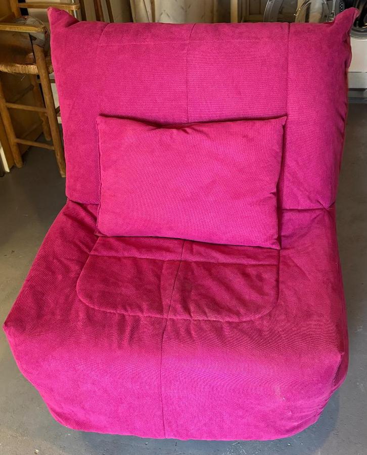 Canapé convertible 1 place, Maison & Meubles, Chambre à coucher | Canapés-lits, Utilisé, 80 cm, 200 cm, Une personne, Rouge, Enlèvement