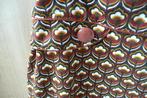 Rok met retro print (K668), Bruin, Lola & Liza, Maat 42/44 (L), Ophalen of Verzenden