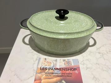 Gietijzeren Braadpan Fontignac/Staub ovaal 27 cm groen beschikbaar voor biedingen