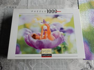nr.255 - Puzzel nathan kind in bloem - 1000 stukjes