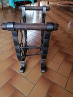 Porte bouteilles en fer forgé et bois, Ophalen, Zo goed als nieuw, Hout