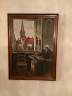 Schilderij  kantwerkster, Antiek en Kunst, Ophalen of Verzenden