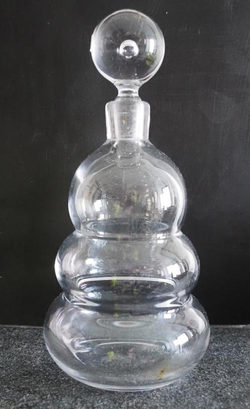 Oude glazen karaf met originele stop, Antiek en Kunst, Antiek | Glaswerk en Kristal, Ophalen of Verzenden