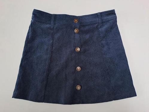 Mt 152 Donkerblauwe rok met fijne ribbels, Kinderen en Baby's, Kinderkleding | Maat 152, Zo goed als nieuw, Meisje, Jurk of Rok