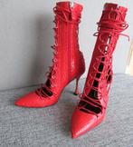 Nieuwe Liudmila lace-up laarzen in rood slangenleder, It 37, Kleding | Dames, Schoenen, Nieuw, Liudmila, Hoge laarzen, Verzenden