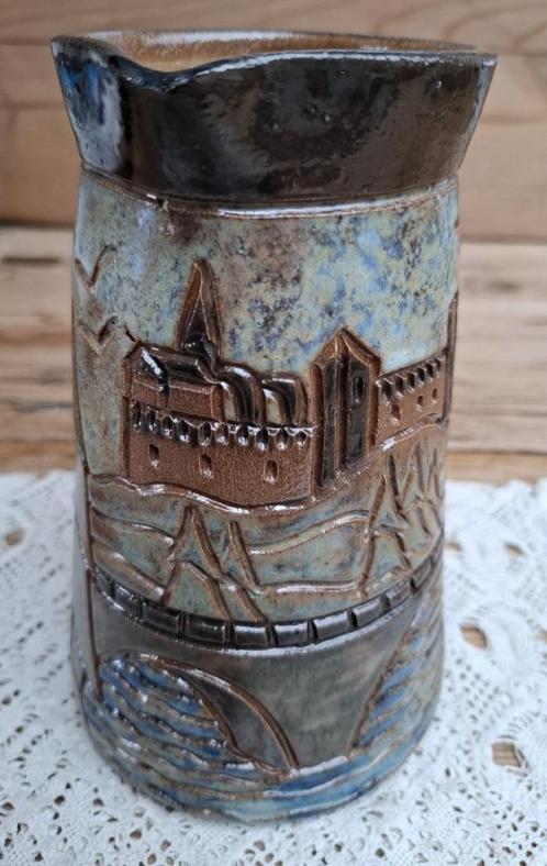 Art Deco gres kan , kasteel, VIANDEN , Antoine Dubois, Antiek en Kunst, Antiek | Keramiek en Aardewerk, Ophalen of Verzenden