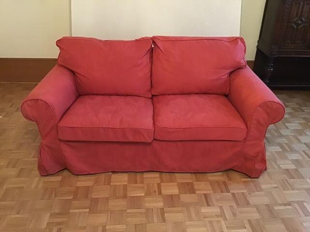 Zetel 2 zit, Maison & Meubles, Canapés | Salons, Comme neuf, Banc droit, Deux personnes, 150 à 200 cm, 75 à 100 cm, Bois, Tissus