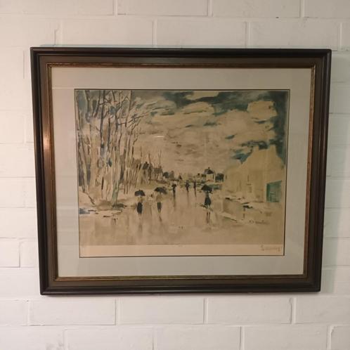 Albert Saverys (1886-1964) - kleurenlithografie, Antiek en Kunst, Kunst | Litho's en Zeefdrukken, Ophalen