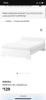 Ikea bed 140x200 with mattress, 10 months of use, Huis en Inrichting, Slaapkamer | Bedden, Ophalen, Zo goed als nieuw