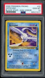 Articuno [Aoki Error] PSA 10 - #22 Wizards Black Star Promo, Losse kaart, Zo goed als nieuw, Verzenden