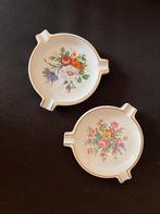 Duo bols en porcelaine de Bruxelles fleurs vintage, Enlèvement ou Envoi