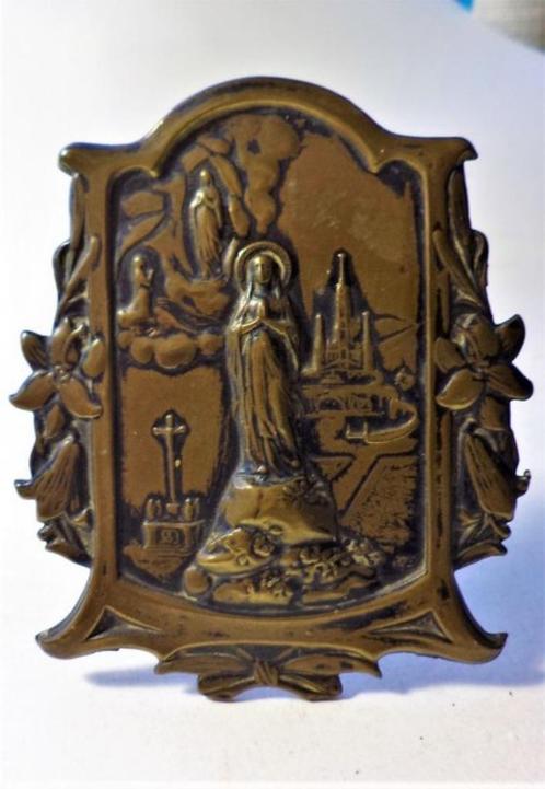 Jugendstil standaardje met Madonna, Maria (7848), Antiek en Kunst, Antiek | Religieuze voorwerpen, Ophalen