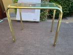 bijzettafeltje Retro - goud - nooit gebruikt, Enlèvement ou Envoi, Verre