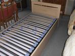 eenpersoons bed met latte bodem, Ophalen, 90 cm, Eenpersoons, Beige