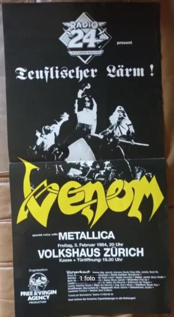 Concertposter Venom + Metallica (Zürich, 1984) / Heavy Metal beschikbaar voor biedingen