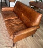 Vintage 3 zit zetel bruin leer, Huis en Inrichting, Ophalen, 150 tot 200 cm, Vintage, Driepersoons