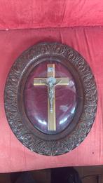 Jezus beeldje achter glas, Antiek en Kunst, Ophalen