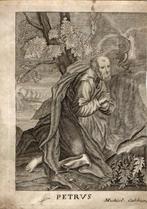 devotieprent 18de e perkament Petrus (M.Cabbaey), Verzamelen, Ophalen of Verzenden