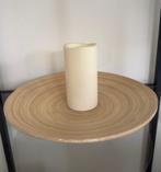 Plateau bambou + bougie, Ophalen, Zo goed als nieuw, Rond, Hout